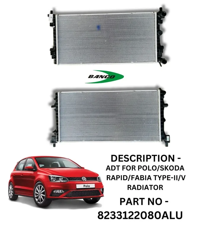 Volkswagen ADT for Polo/Skoda Rapid/Fabia Type-II/V Radiator